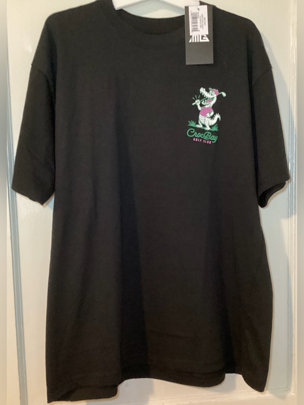 CrocBay Golf Club Alligator Cartoon Tee Medium